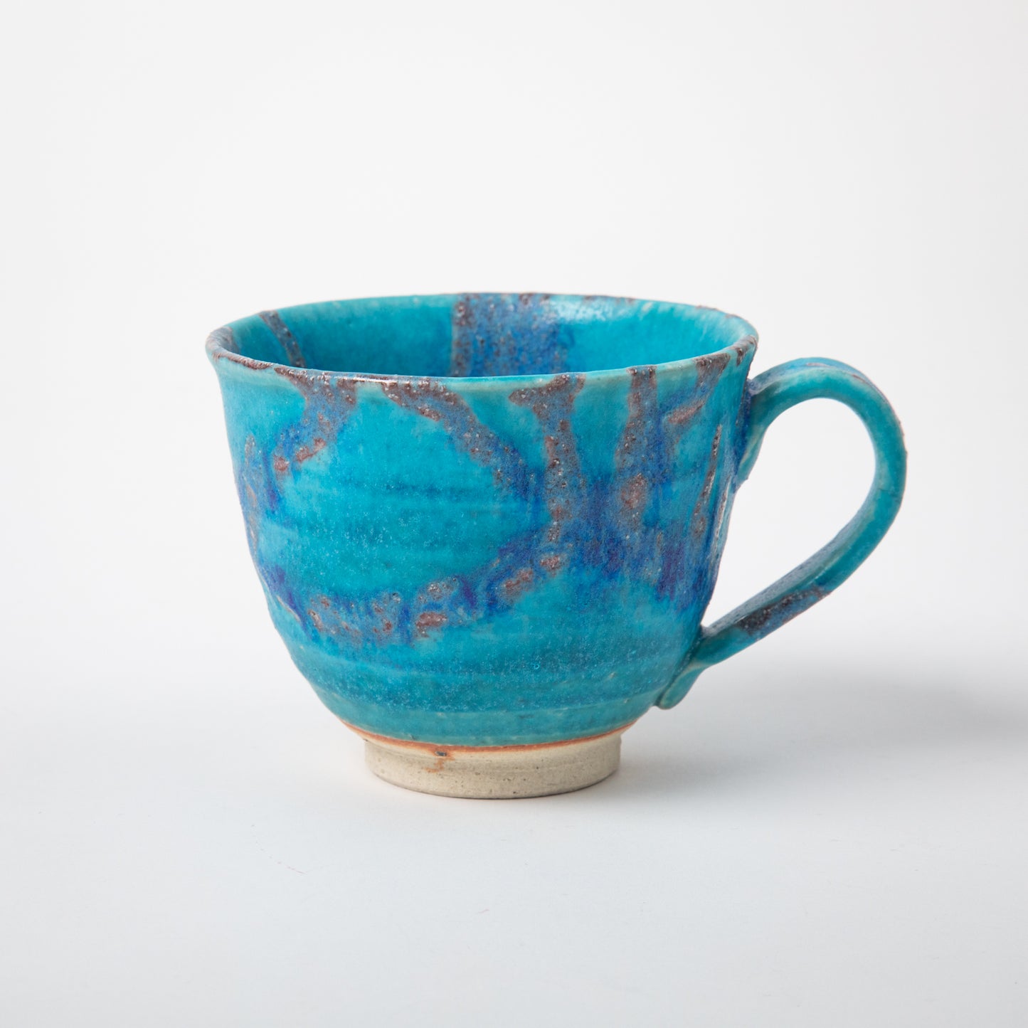 turquoise blue Shigaraki-ware Tsuyukusa mug cup from HECHIMON