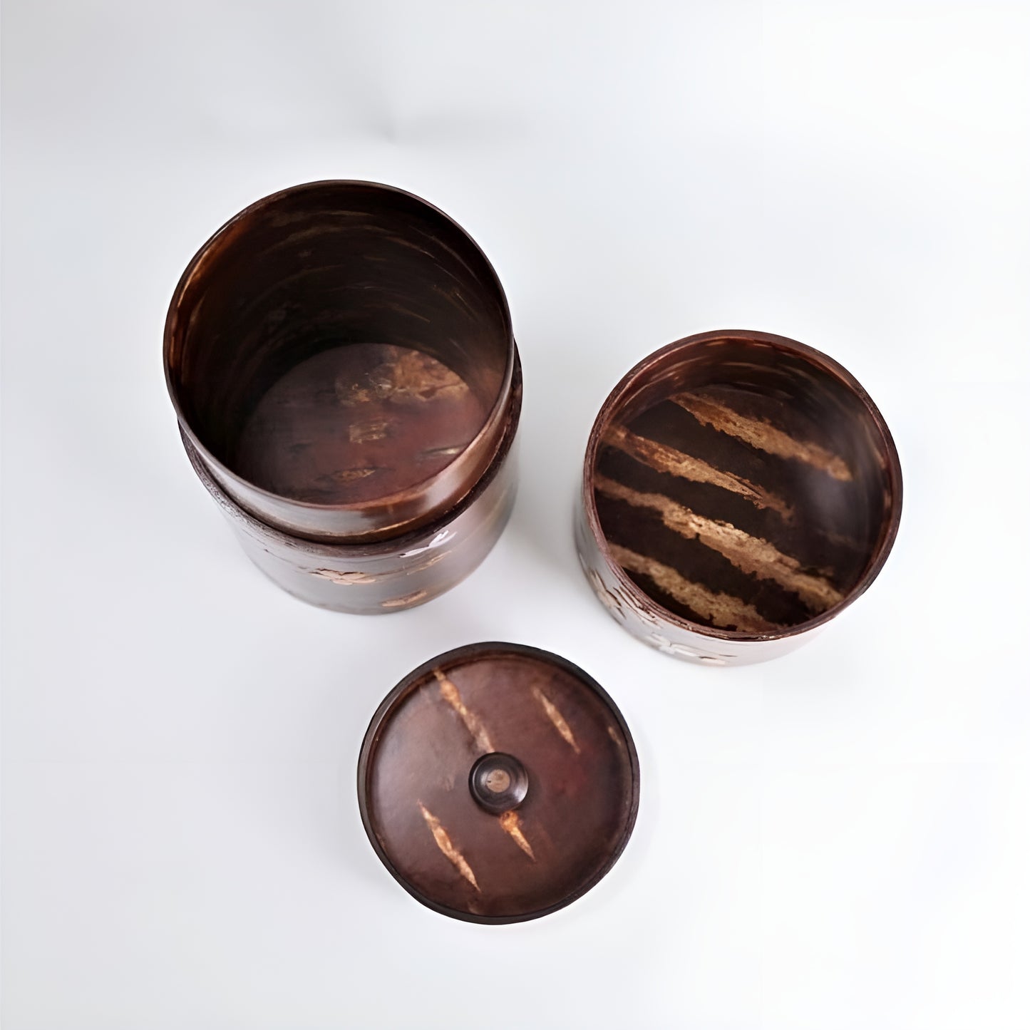 Scattered Flowers Cherry Bark Tea Canister