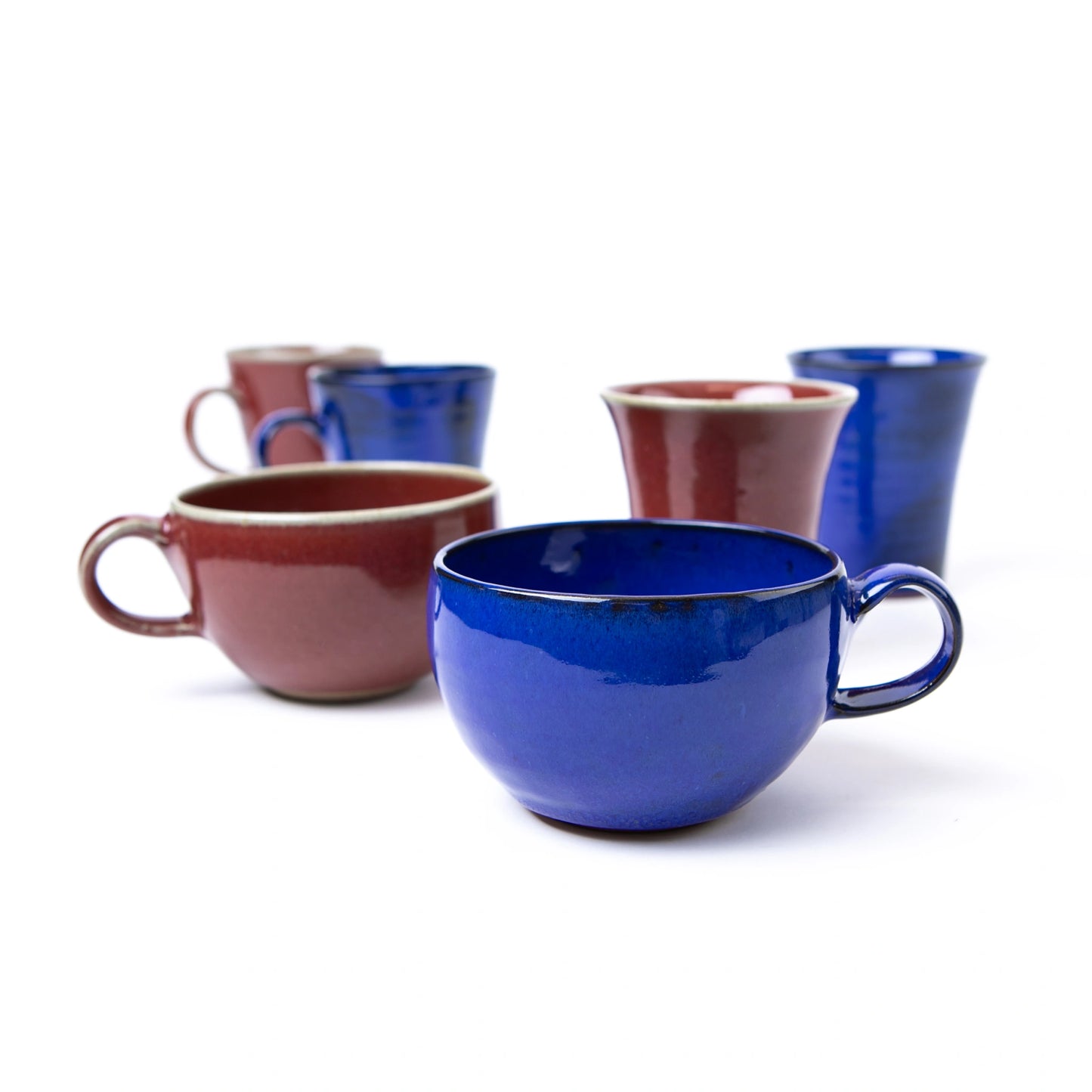 Agano Ware Café au Lait Mug Cobalt Blue