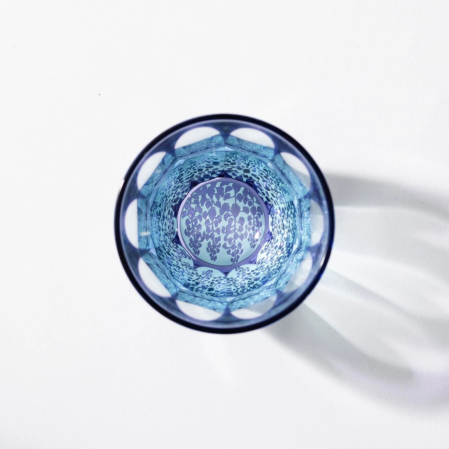 Edo Kiriko Two-Tone Wisteria Sake Cup