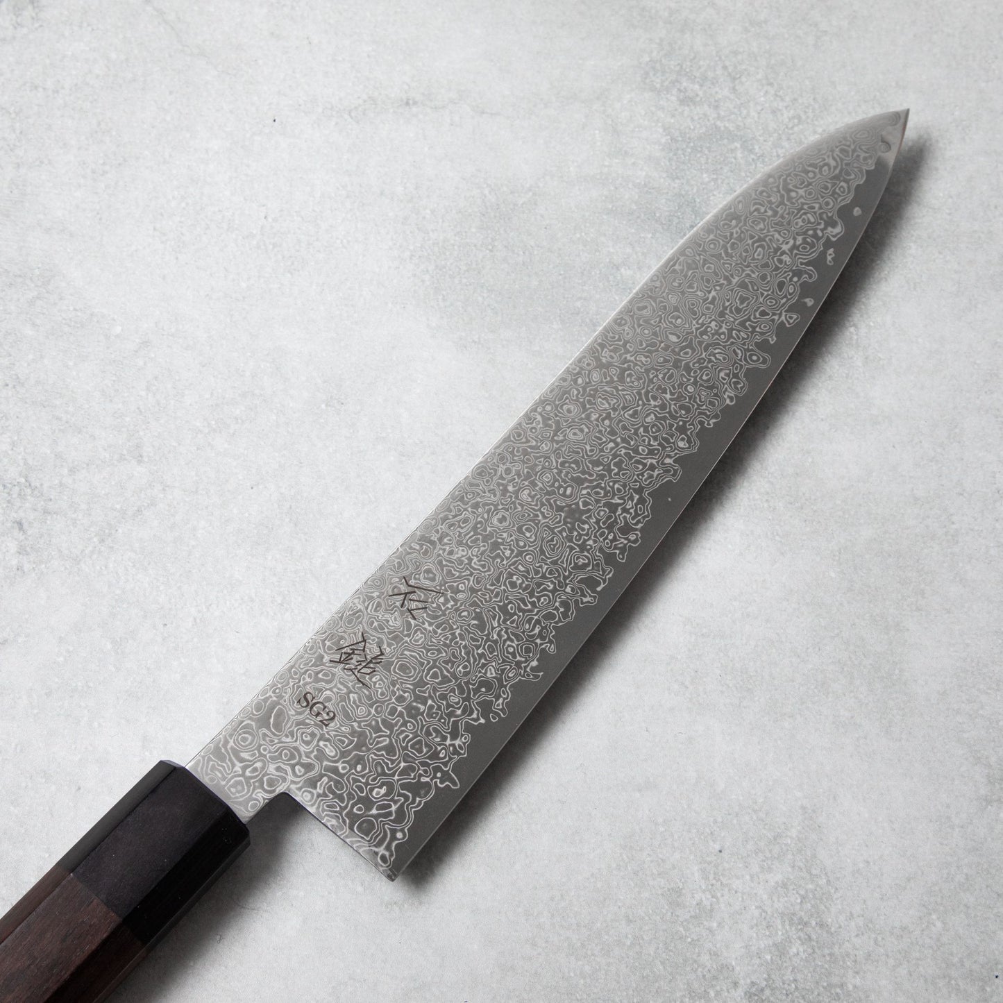 Blade of Ishizuchi SG2 Nickel Damascus Chef Knife