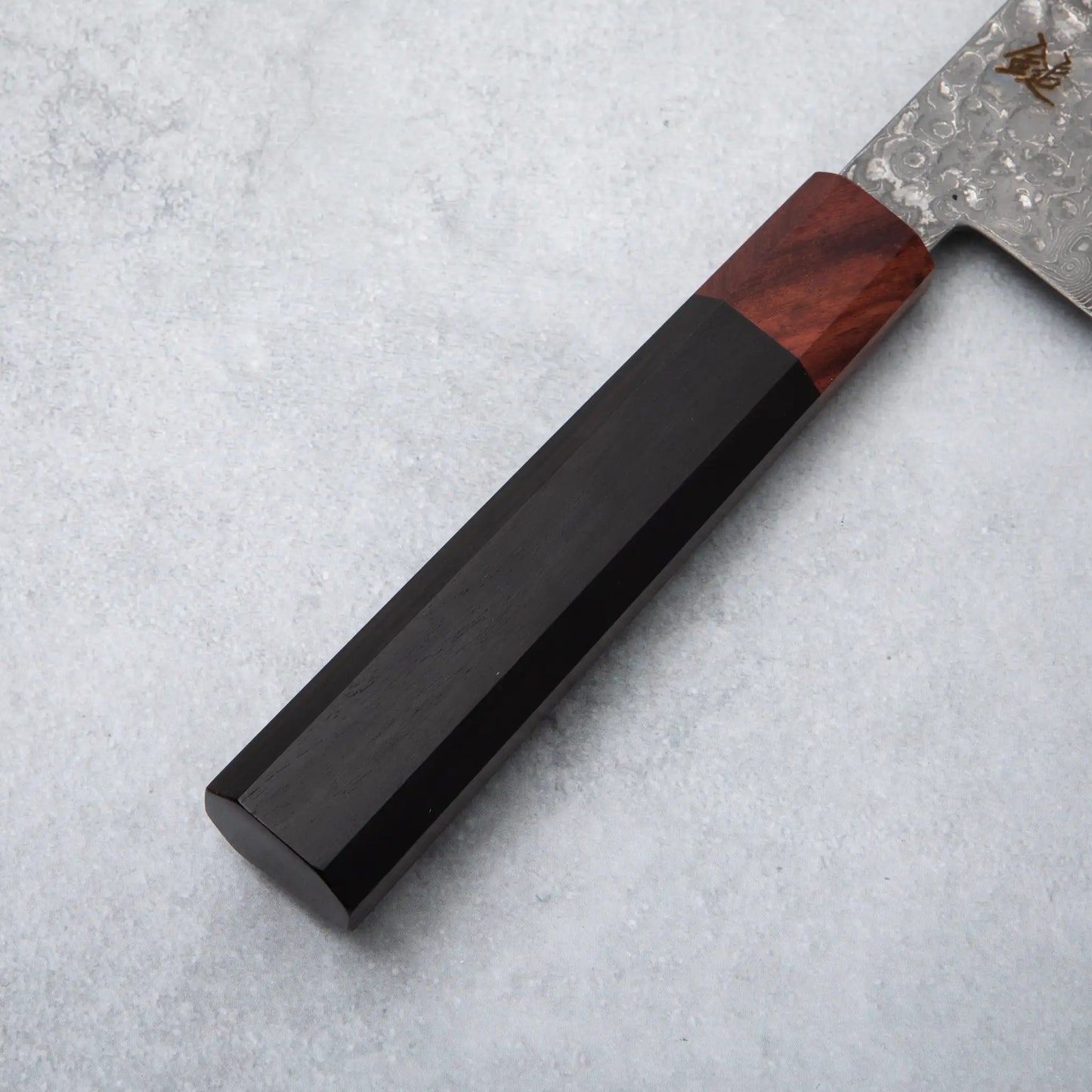 Ishizuchi VG10 Damascus Tsuchime Nakiri Knife and Japanese Whetstone Set
