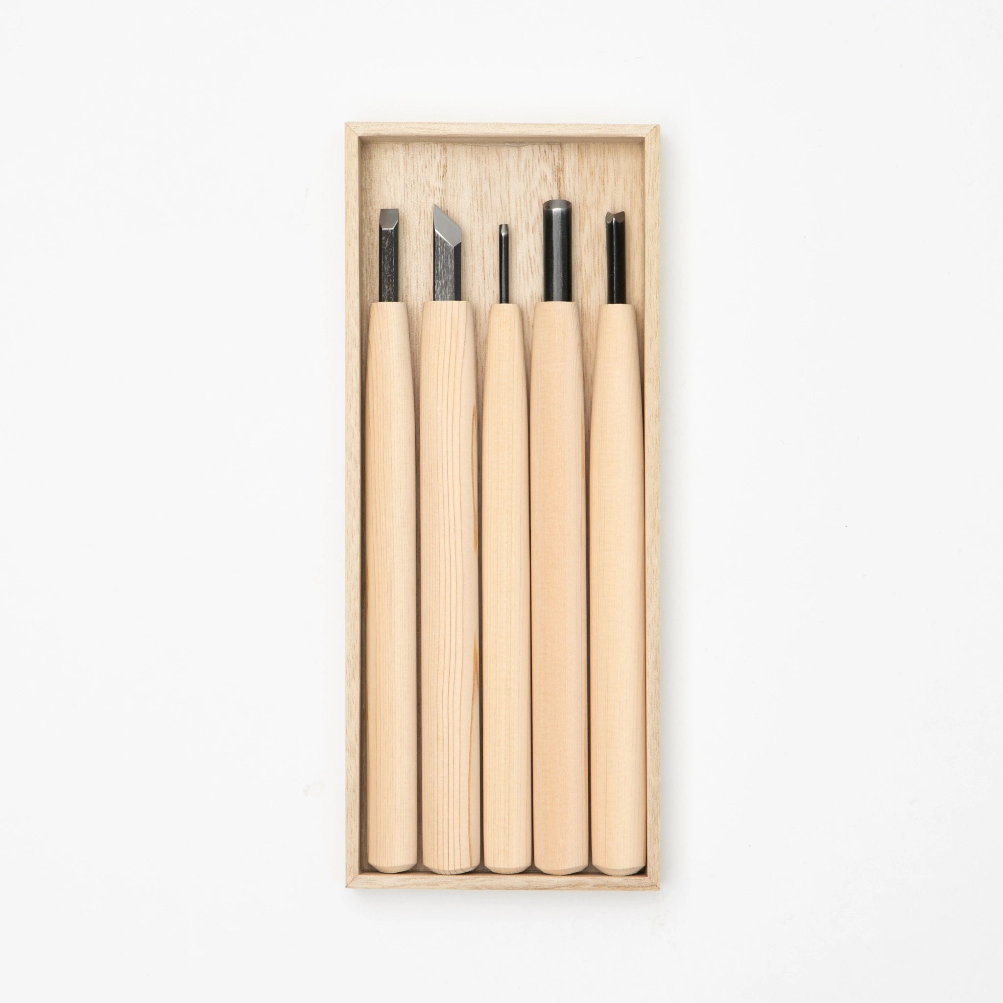 Kakuri Aogami Steel Wood Carving Knife Set (5pcs)