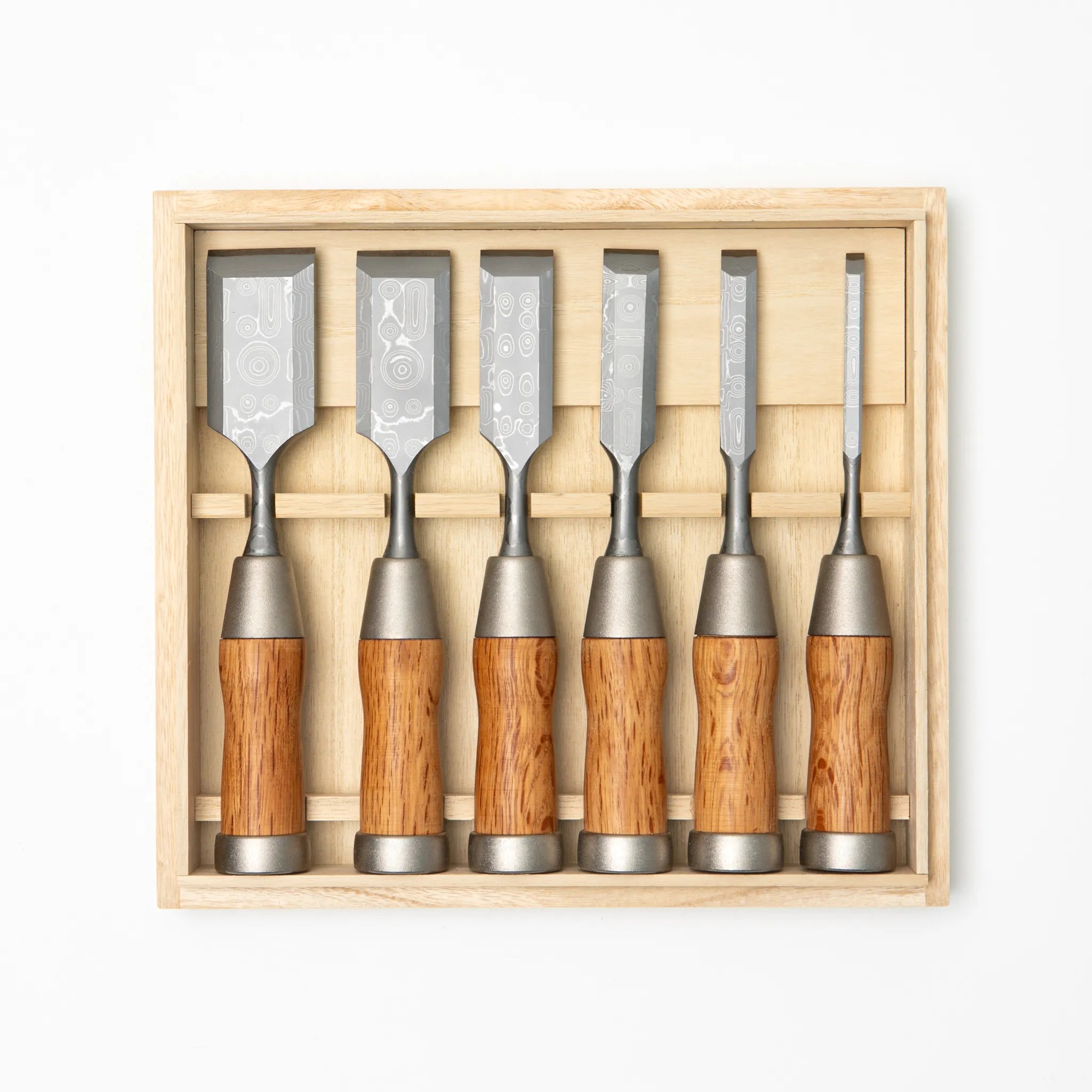 Kakuri Japanese Damascus Chisel Set (6pcs)