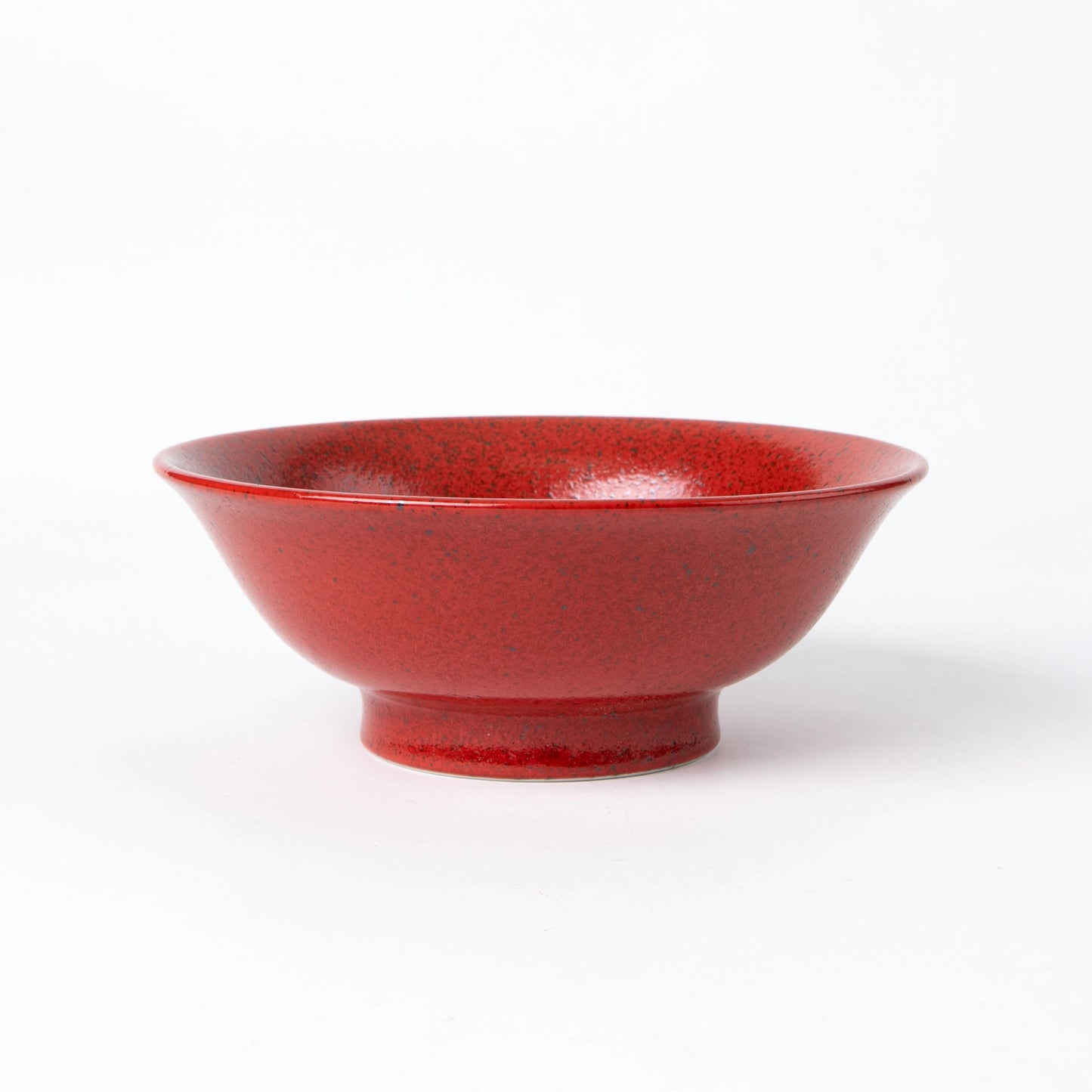 Mino Ware Yuzu Red Speckled Noodle Bowl Set