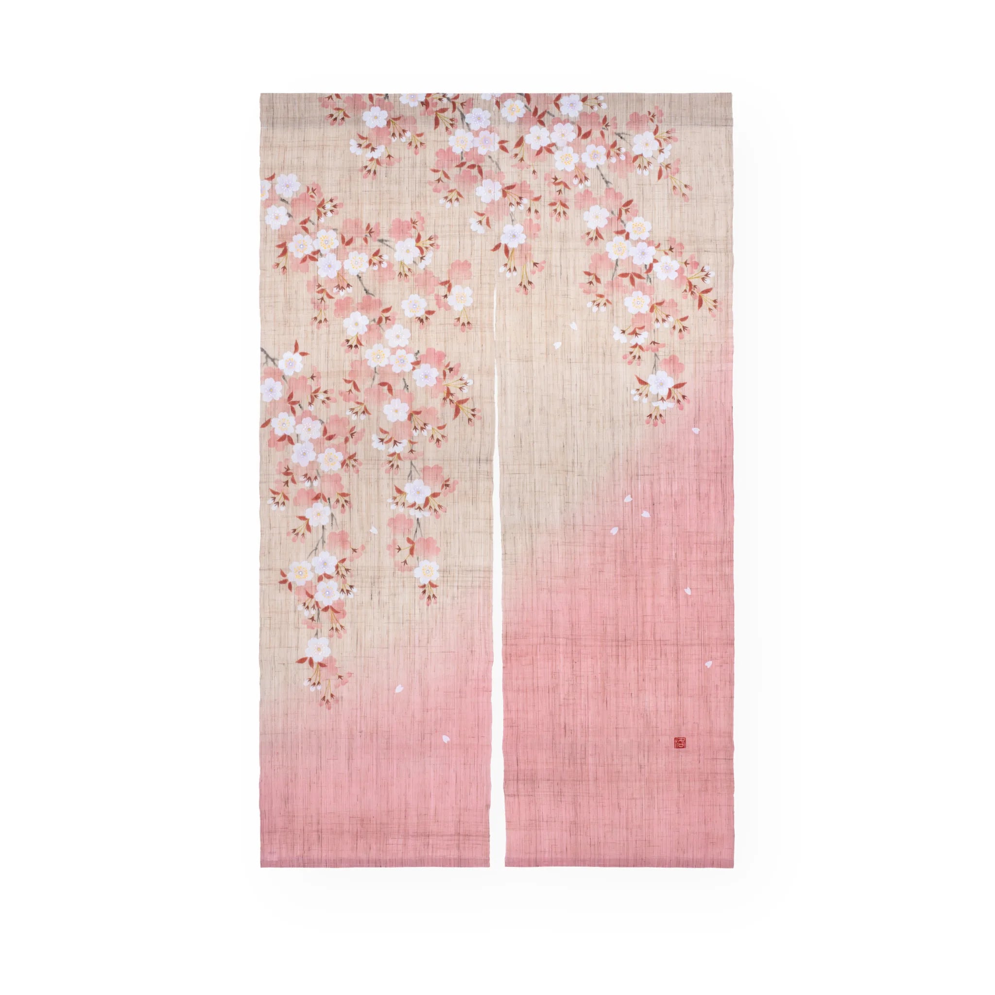 Hand Painted Cherry Blossom Noren by Kyoto Rakushian | Omakase