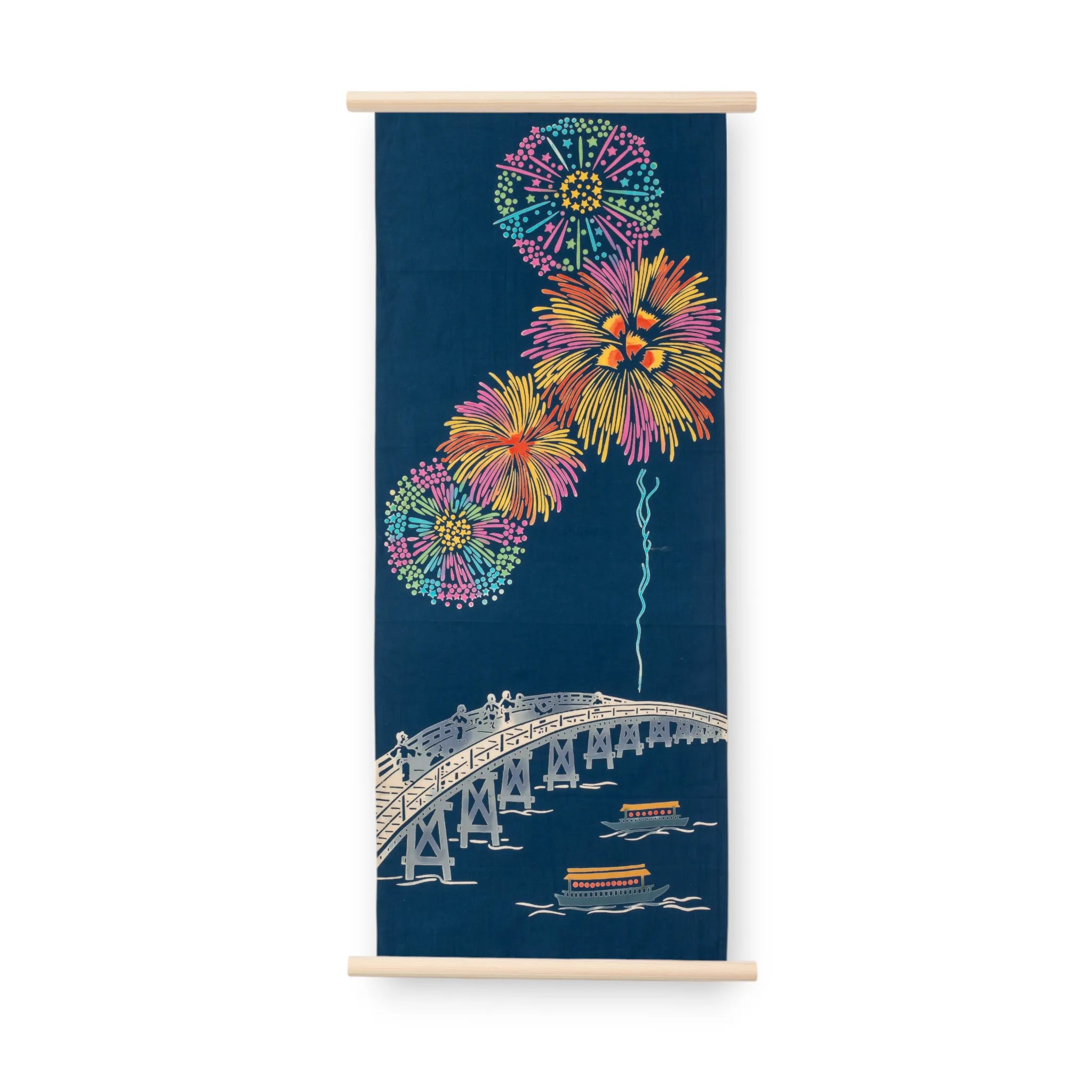 Rienzome Fireworks Tenugui and Display Rods Set