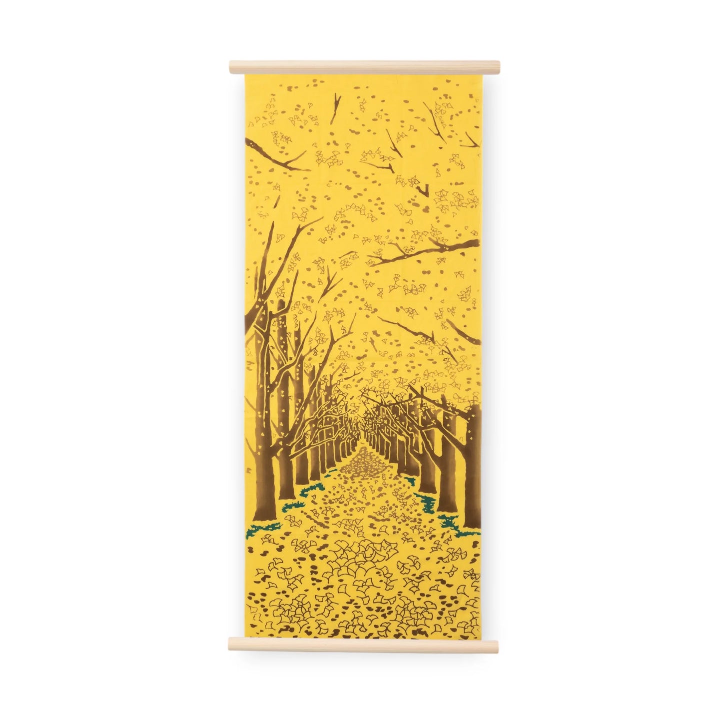 Rienzome Ginkgo Avenue Tenugui and Display Rods Set