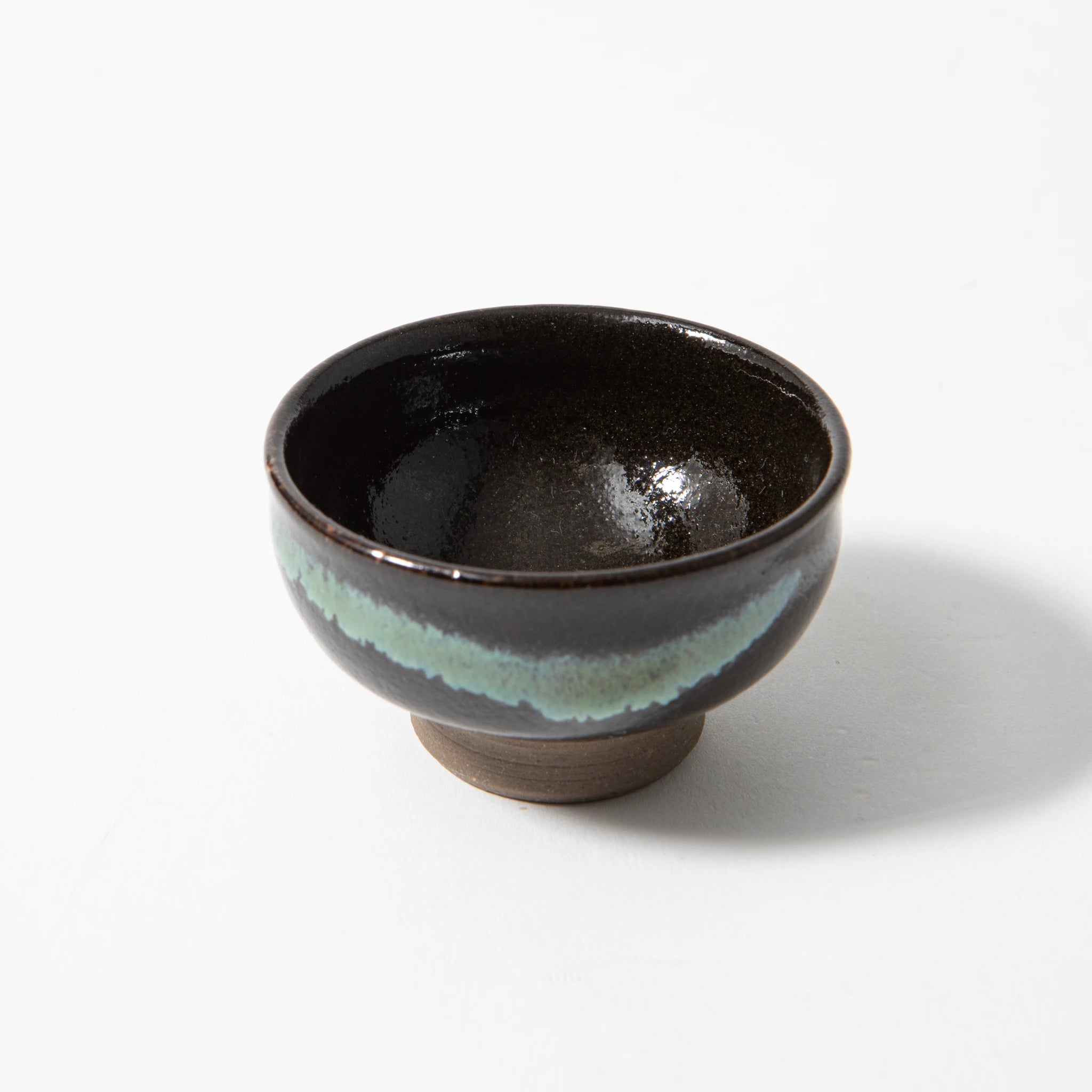 Ryumonji Yaki Pottery Sake Set Black Glaze