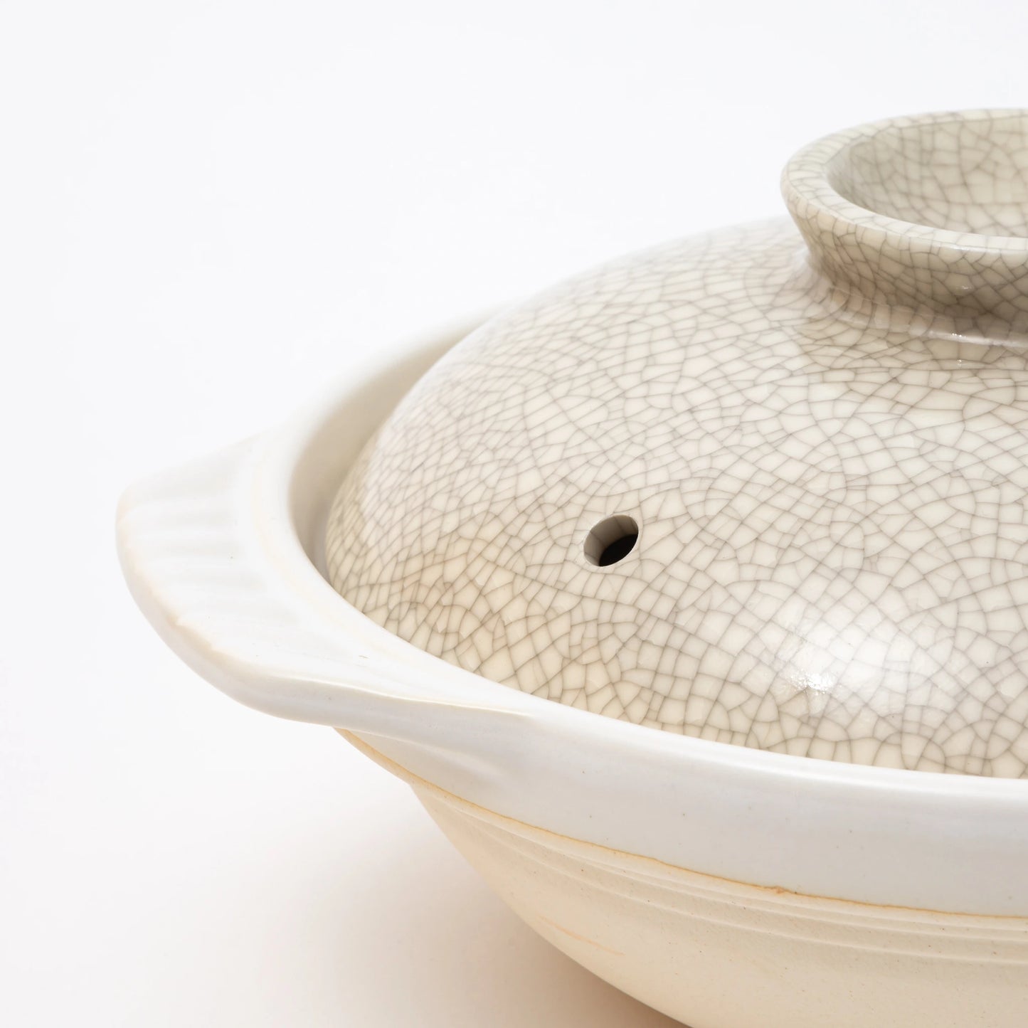 Kannyu White Donabe Clay Pot (3-4 People)