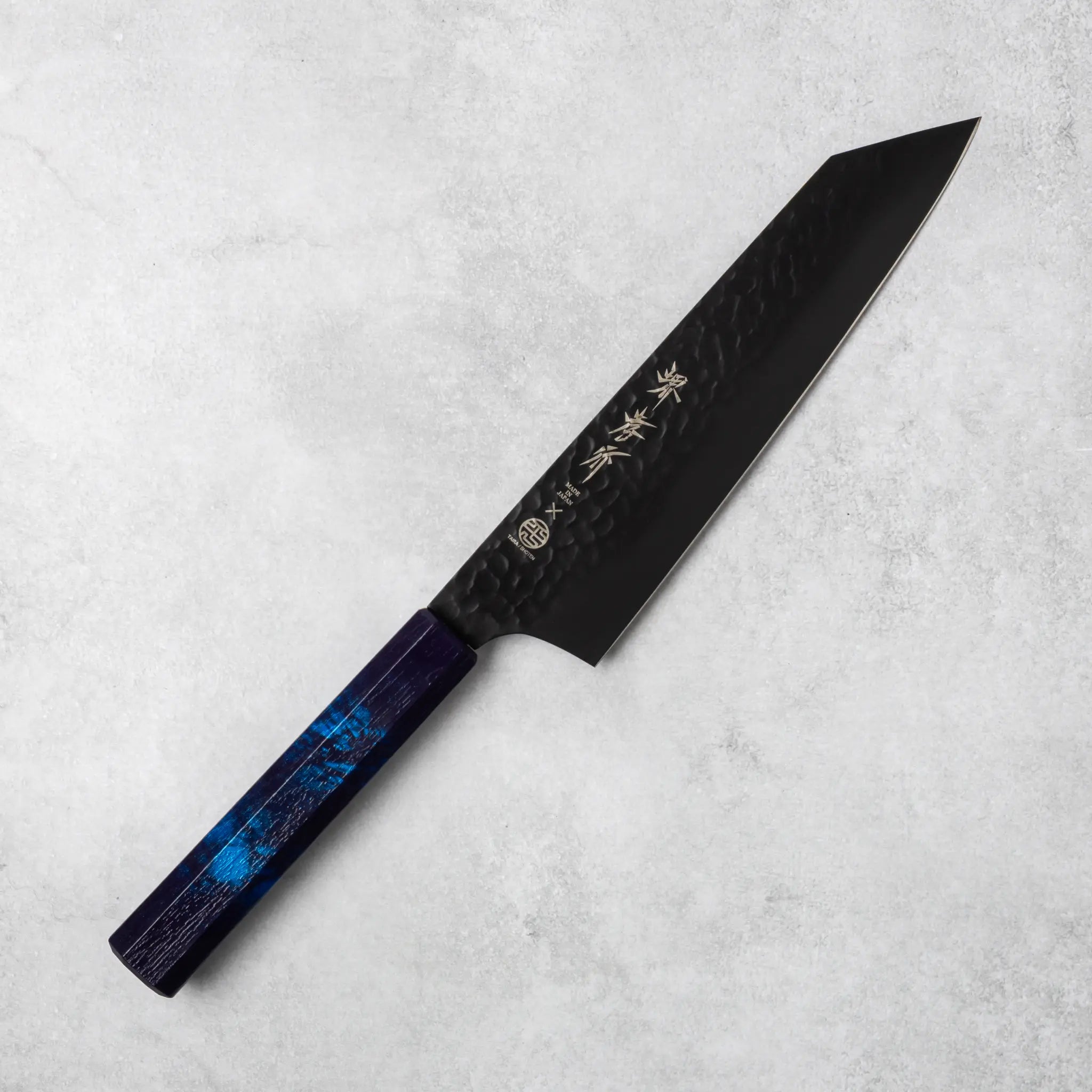 Takayuki Sakai WIND AND SEA 黒影 kurokage Sakai Takayuki Kurokage VG10 Kengata Chef Knife Blue Handle