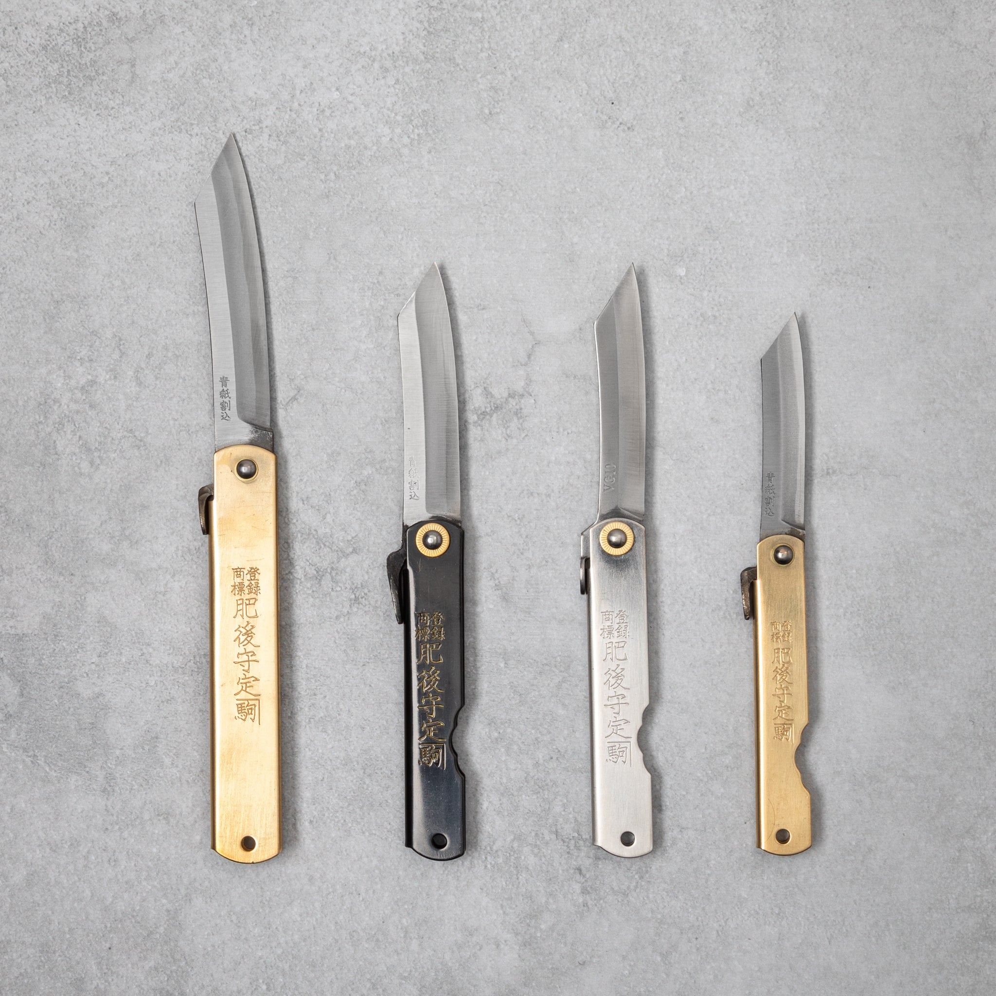 Higonokami Aogami Steel Clad Black Folding Knife