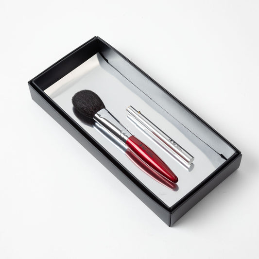Kumano Makeup Brush Gift Set (Cheek brush & Portable Lip Brush)