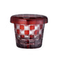 Ichimatsu checker pattern Edo Kiriko Lidded Glass