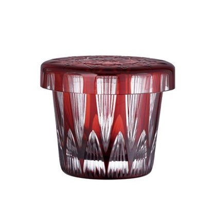 Tsurara Icicles pattern Edo Kiriko Lidded Glass