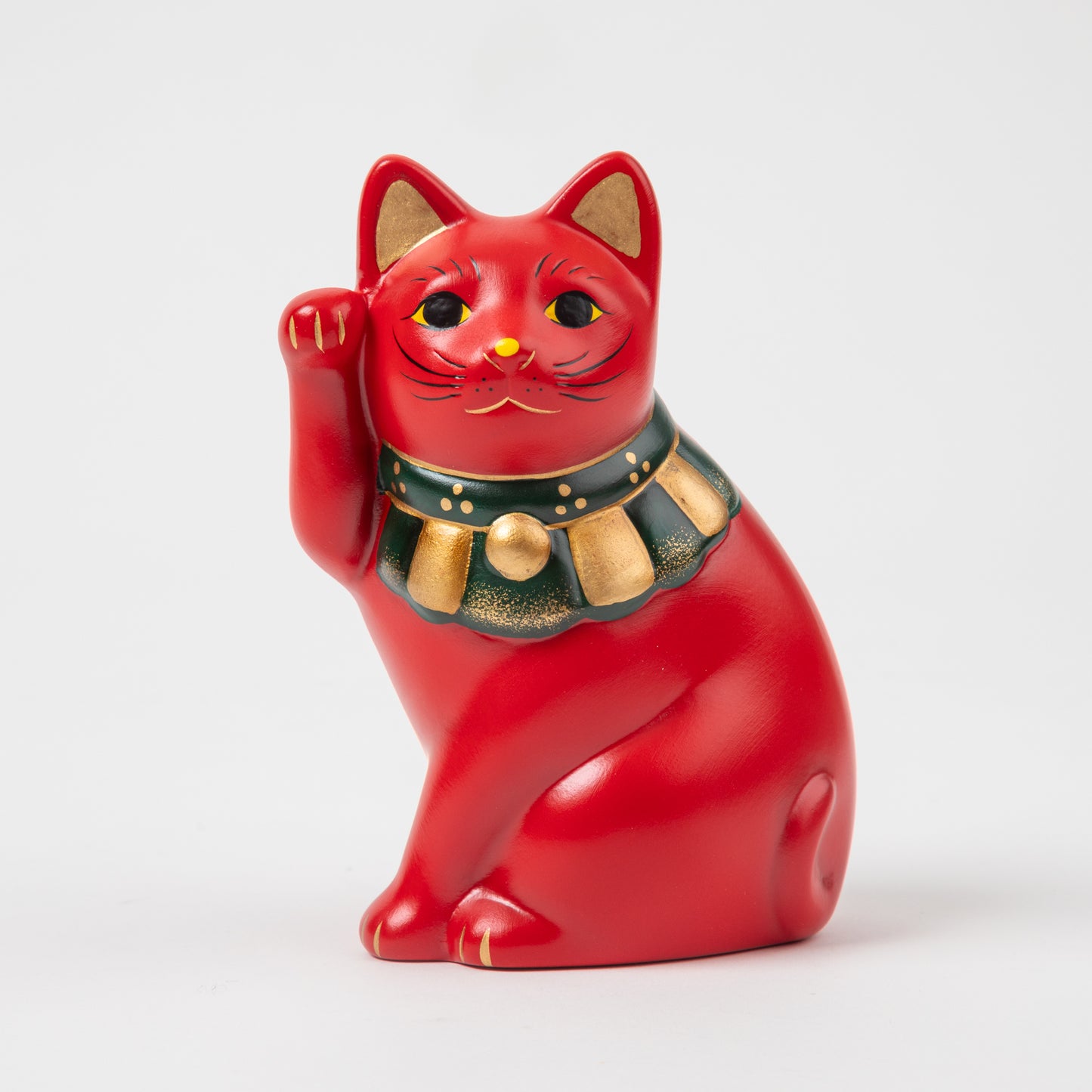 Seto Red Yokosuwari Maneki Neko