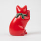 Seto Red Yokosuwari Maneki Neko