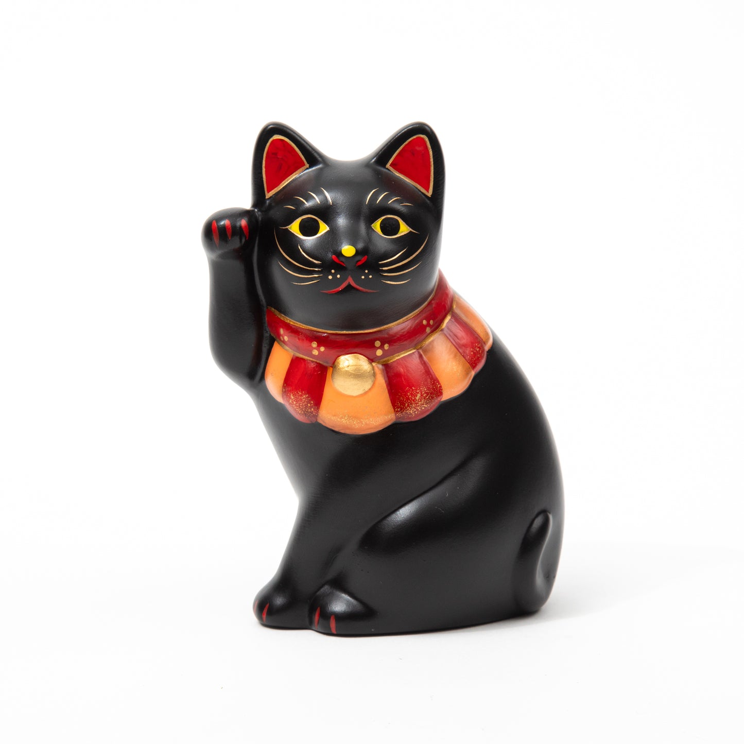 Seto Black Yokosuwari Maneki Neko