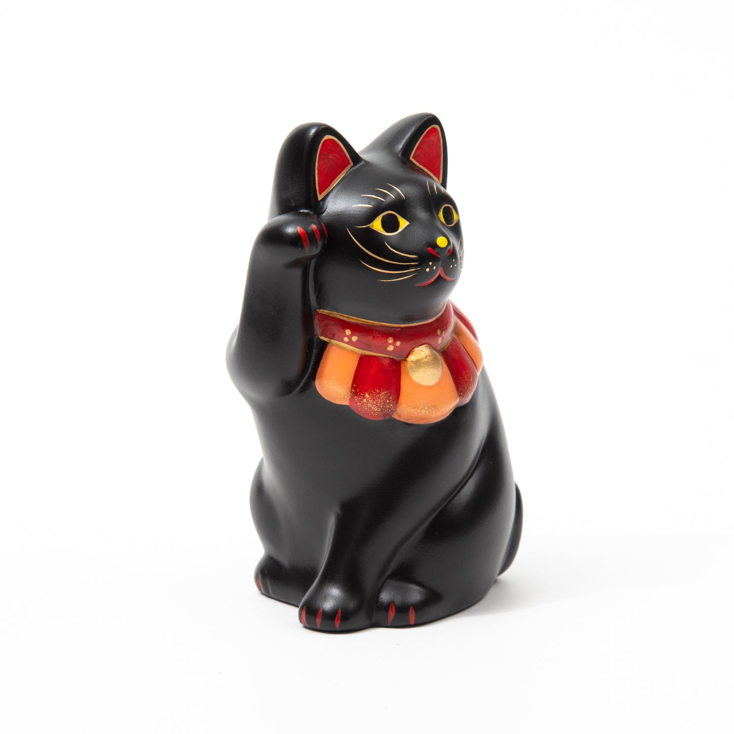 Seto Black Yokosuwari Maneki Neko