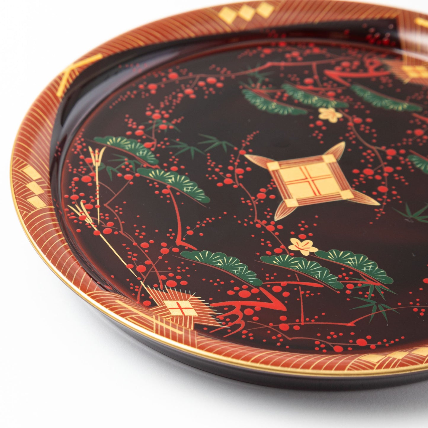 Aizu Lacquerware Pine, Bamboo and Plum Tray