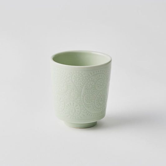 Koyu Haiyu Pale Green Arabesque Sake Cup