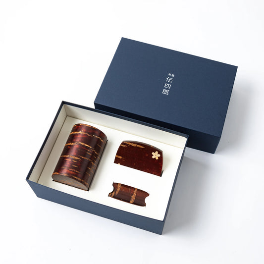 Shizuka-zakura Cherry Bark Tea Canister Set