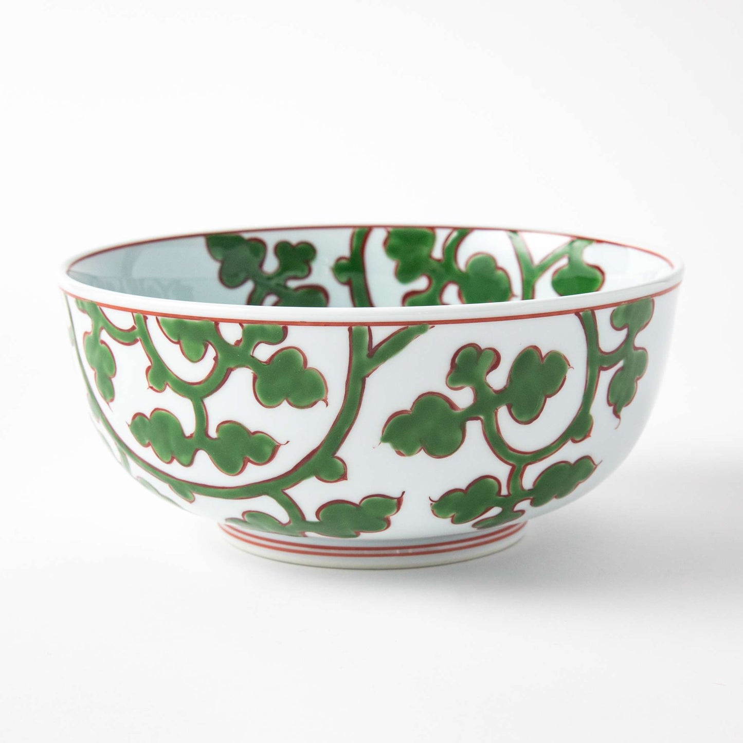 Gen-emon Kiln Arita Green Arabesque Noodle Bowl