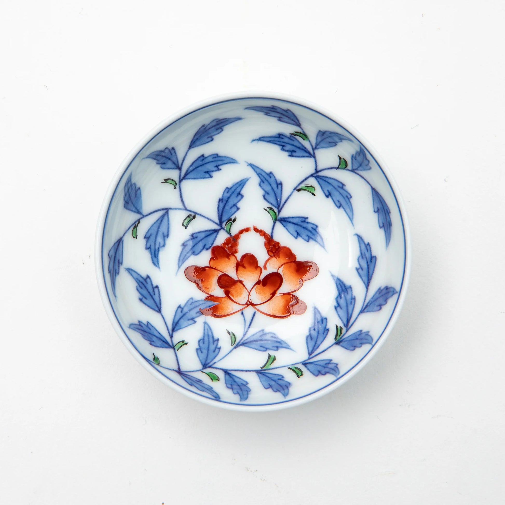 Arita Flower Karakusa Sake Set by Gen-emon Kiln | omakase