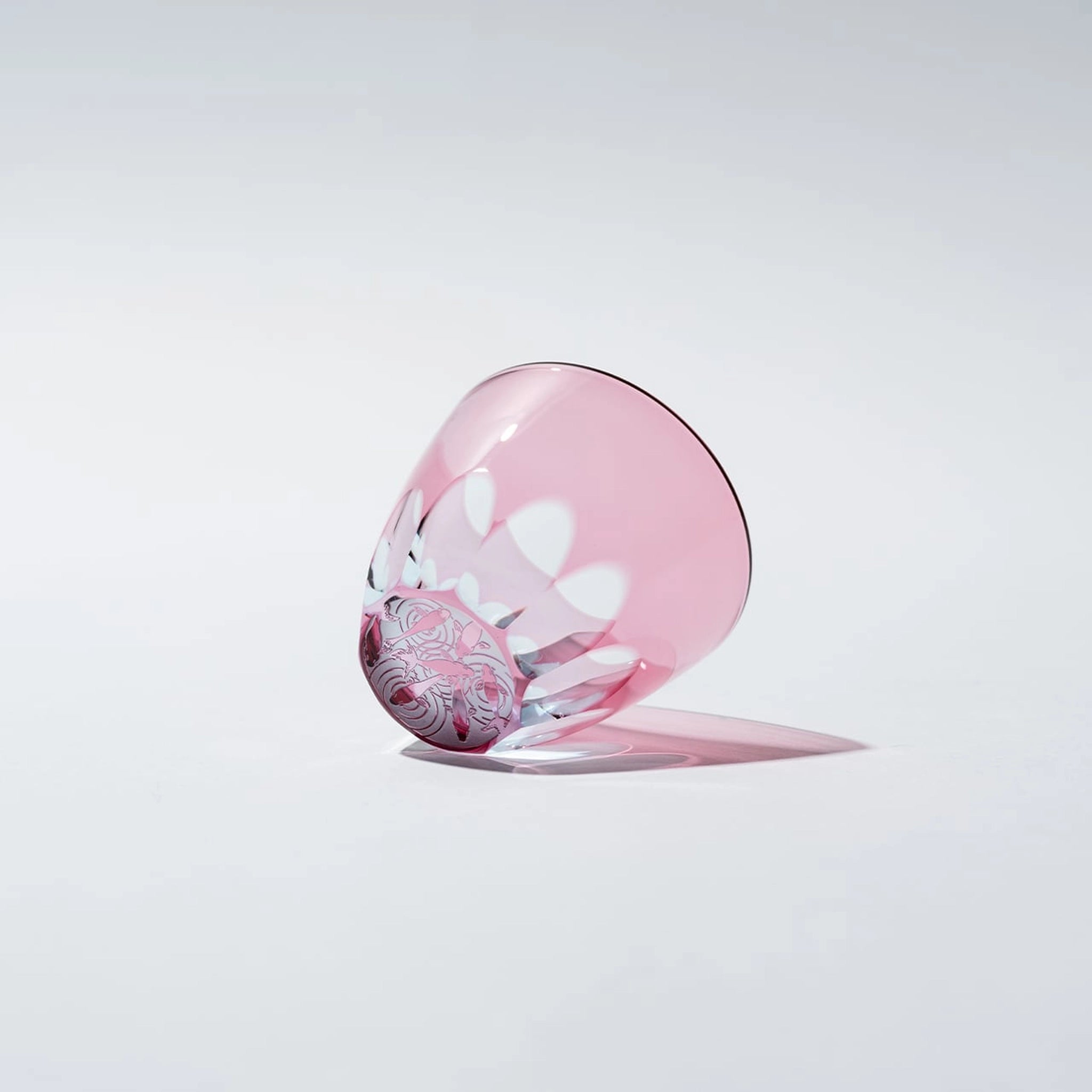 Edo Kiriko Two-Tone Goldfish Sake Cup