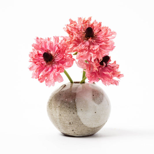 Shigaraki Small Rounded Flower Vase