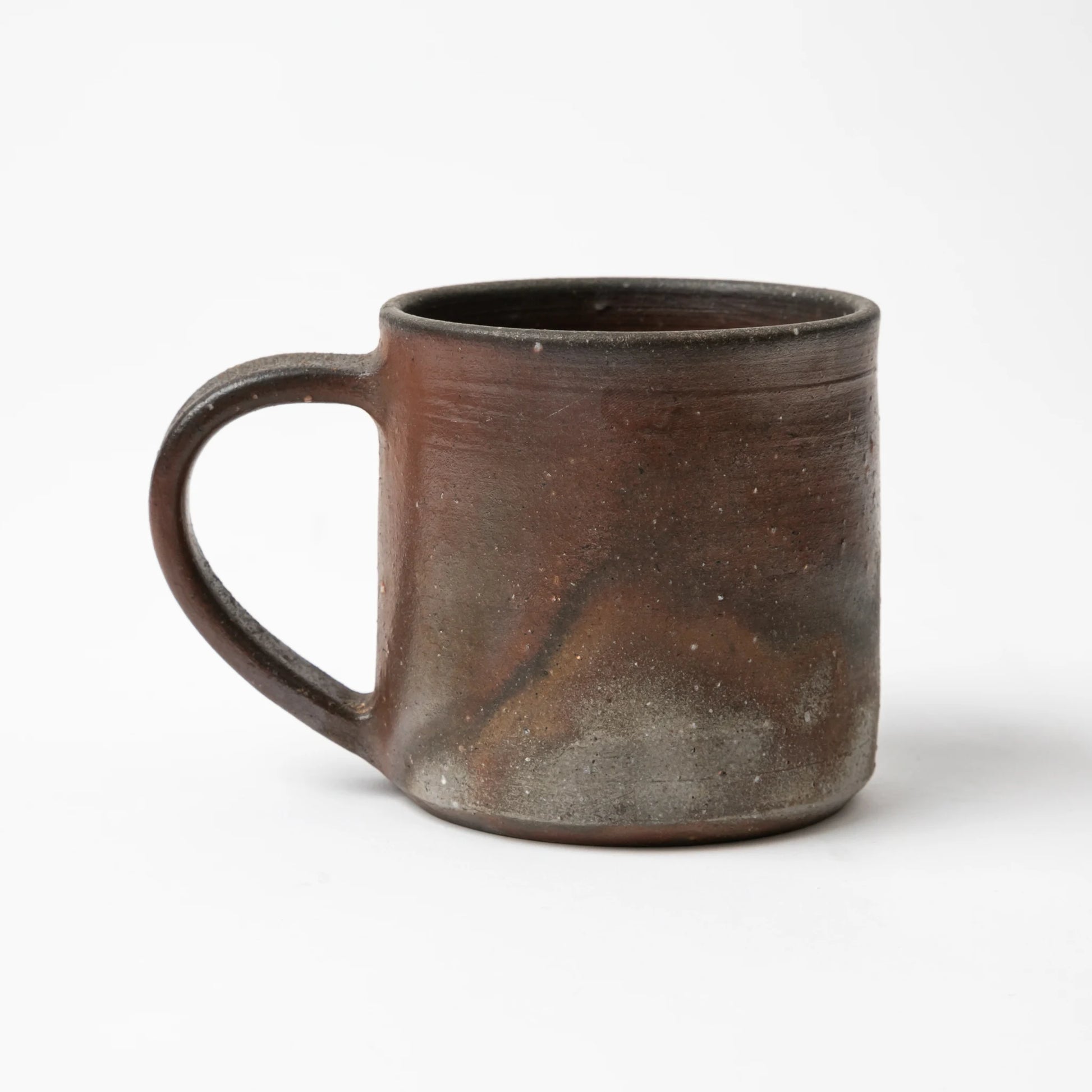 Another angle of the Hozan Kiln Sangiri Mug, presenting its handcrafted finish and muted earthy glaze.