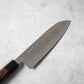 Ishizuchi VG10 Tsuchime Damascus Santoku Knife Rosewood Handle