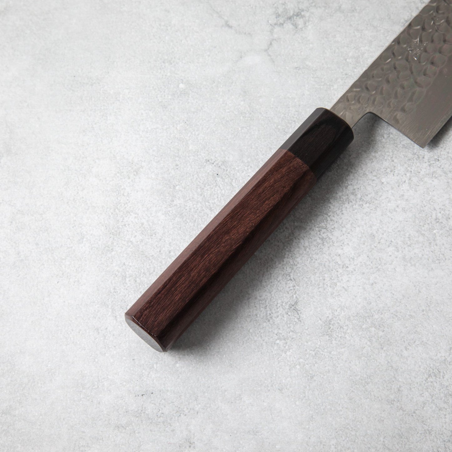 Ishizuchi VG10 Tsuchime Damascus Chef Knife Rosewood Handle
