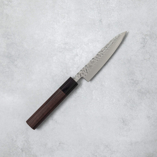 Ishizuchi VG10 Tsuchime Damascus Petty Knife Rosewood Handle