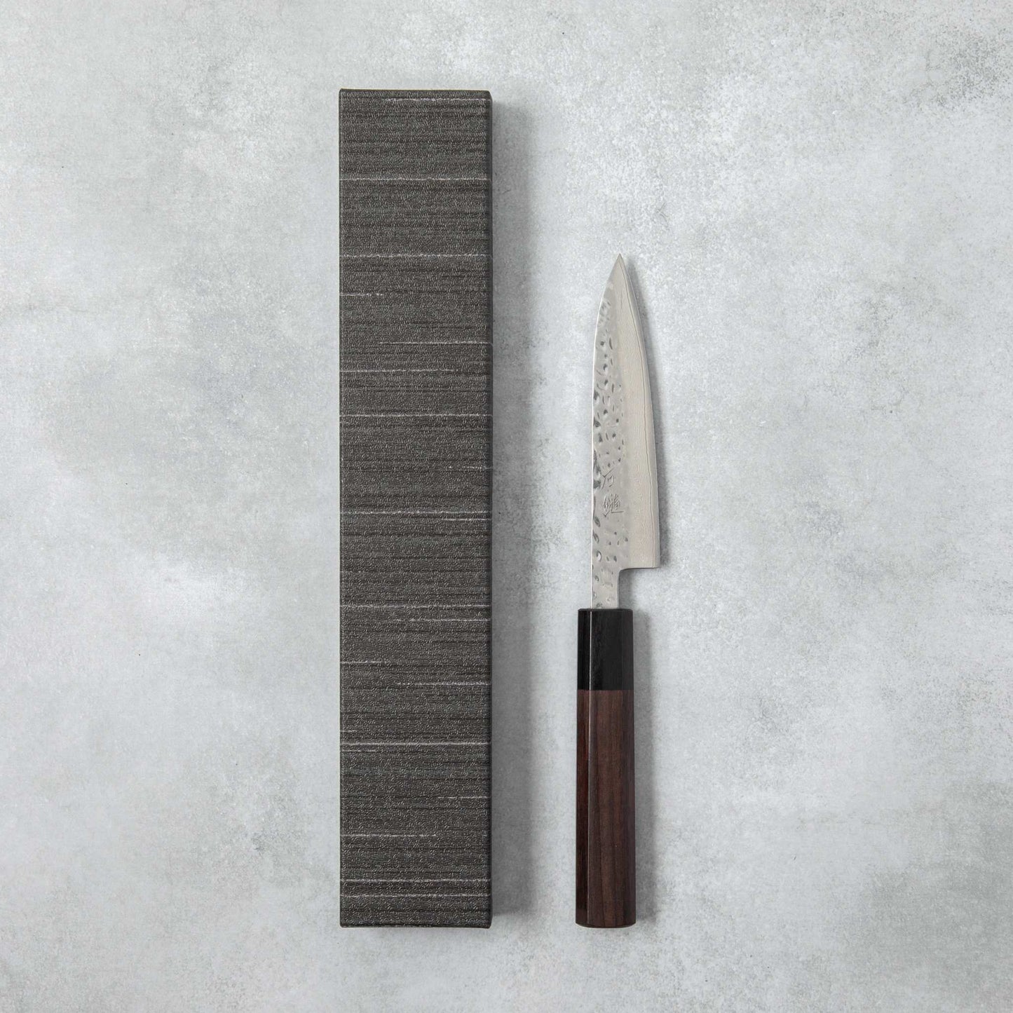 Ishizuchi VG10 Tsuchime Damascus Petty Knife Rosewood Handle