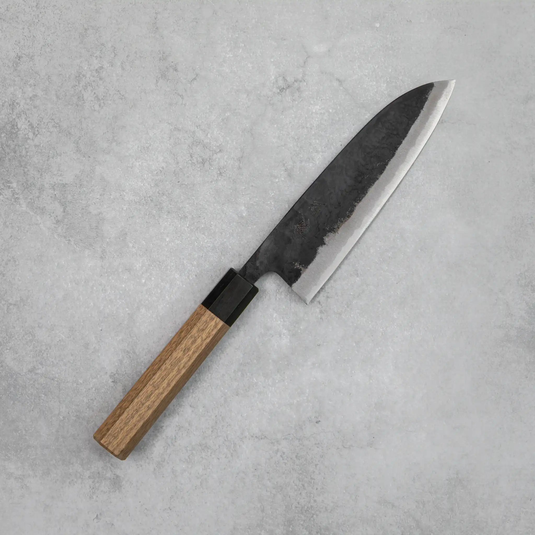 Ishizuchi Blue Steel No.2 Santoku Knife Walnut Handle