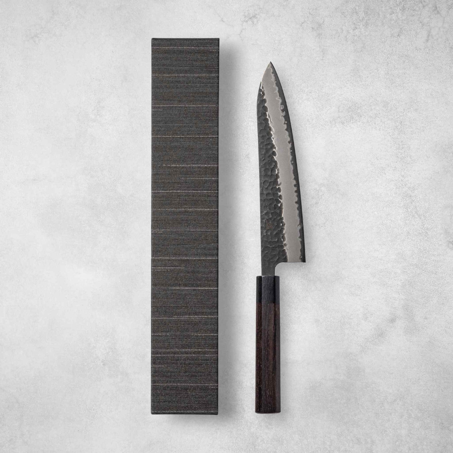 Ishizuchi Blue Super Steel Kurohada Tsuchime Chef Knife Rosewood Handle