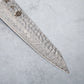 Ishizuchi VG10 Damascus Tsuchime Kiritsuke Chef Knife and Japanese Whetstone Set