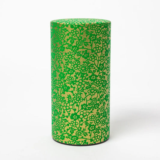 Japanese Ivy Washi Dye Double-Lid Tea Canister