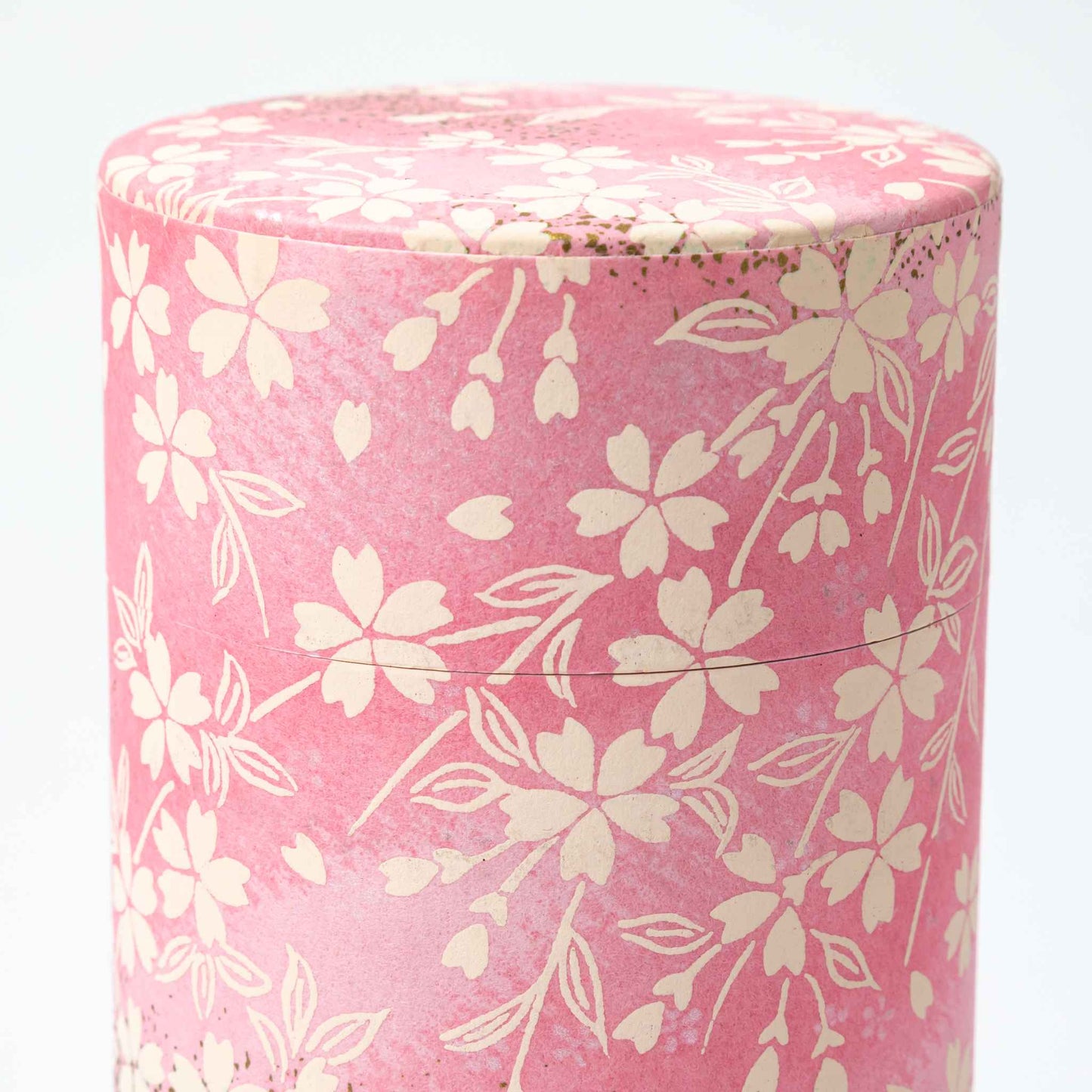 Japanese Sakura Washi Paper Double-Lid Tea Canister