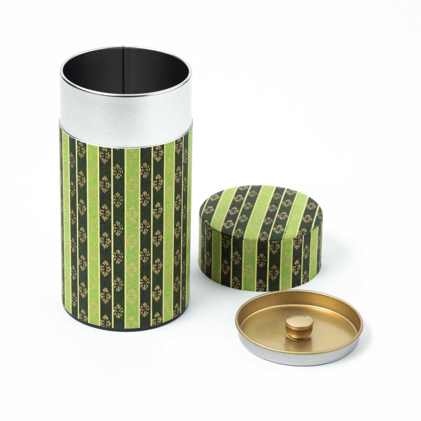 Japanese Tortoise Shell Washi Paper Double-Lid Tea Canister