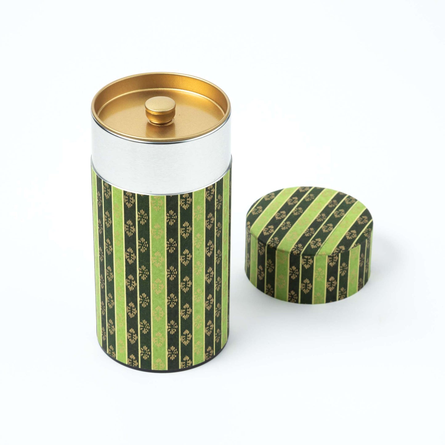 Japanese Tortoise Shell Washi Paper Double-Lid Tea Canister