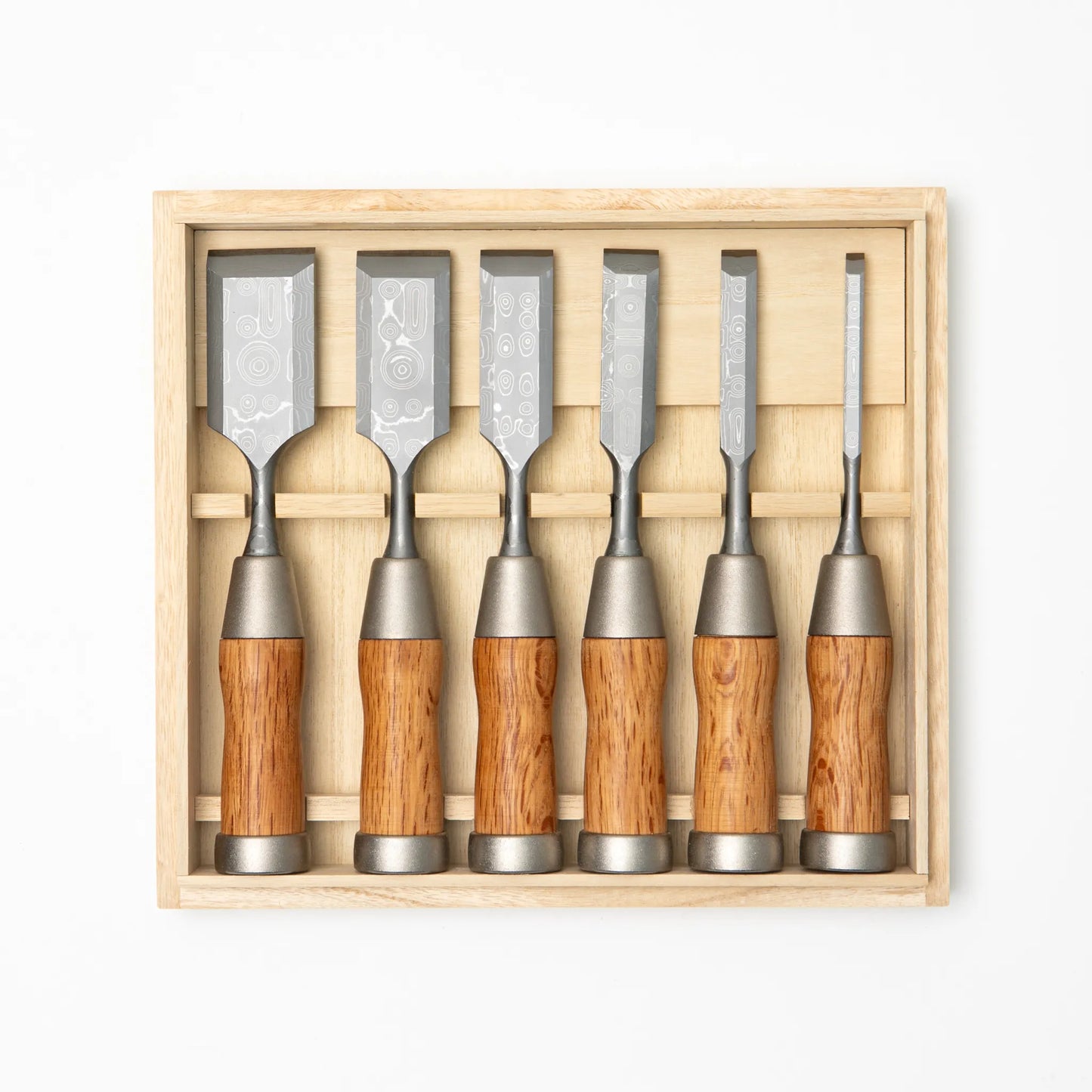 Kakuri Japanese Damascus Chisel Set (6pcs)