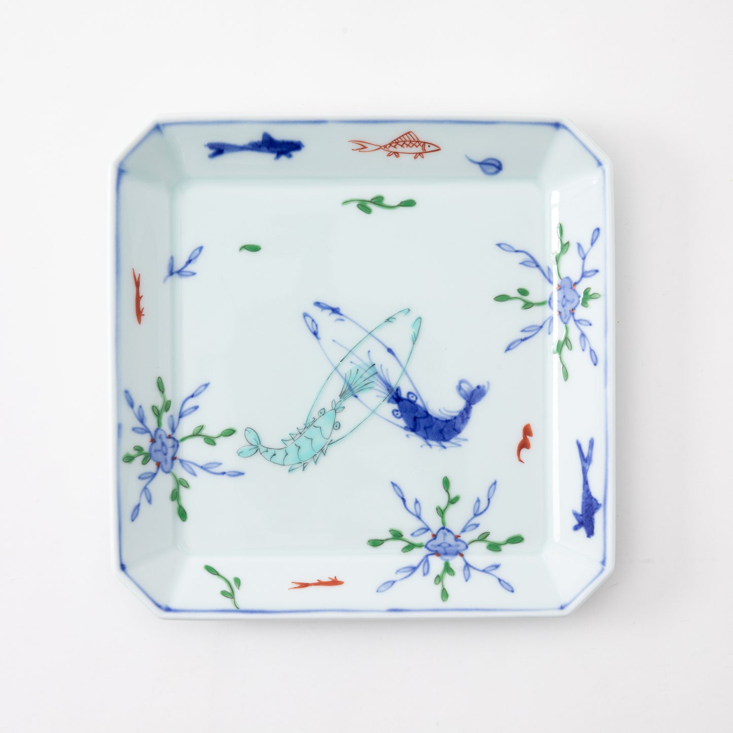 Keizan Kiln Arita Twin Lobster Square Dish