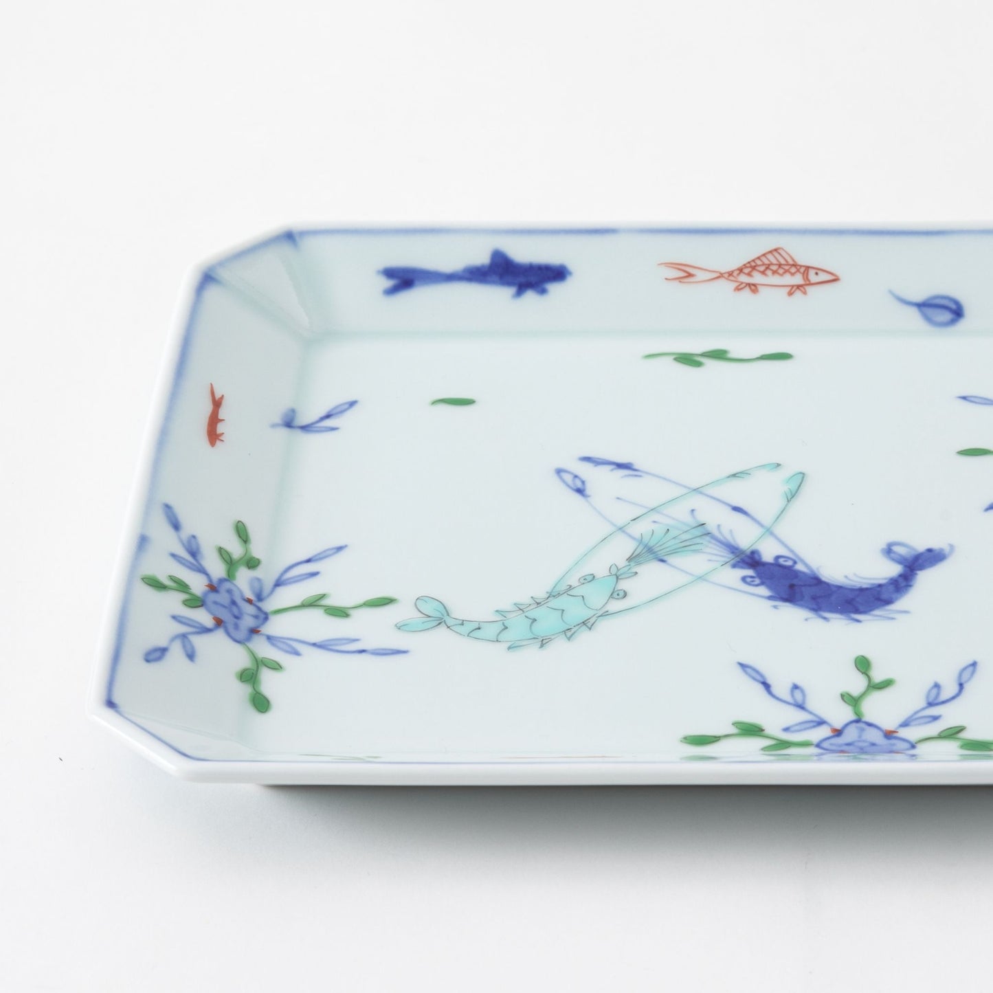 Keizan Kiln Arita Twin Lobster Square Dish