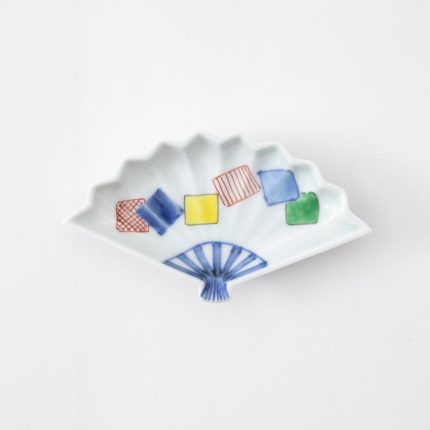 Keizan Kiln Arita Origami Fan-Shaped Sauce Dish