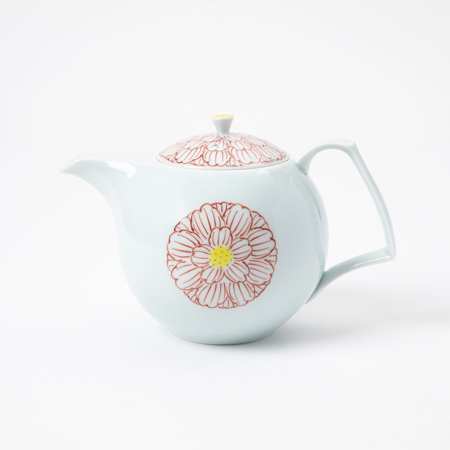 Keizan Kiln Arita Red Peony Teapot