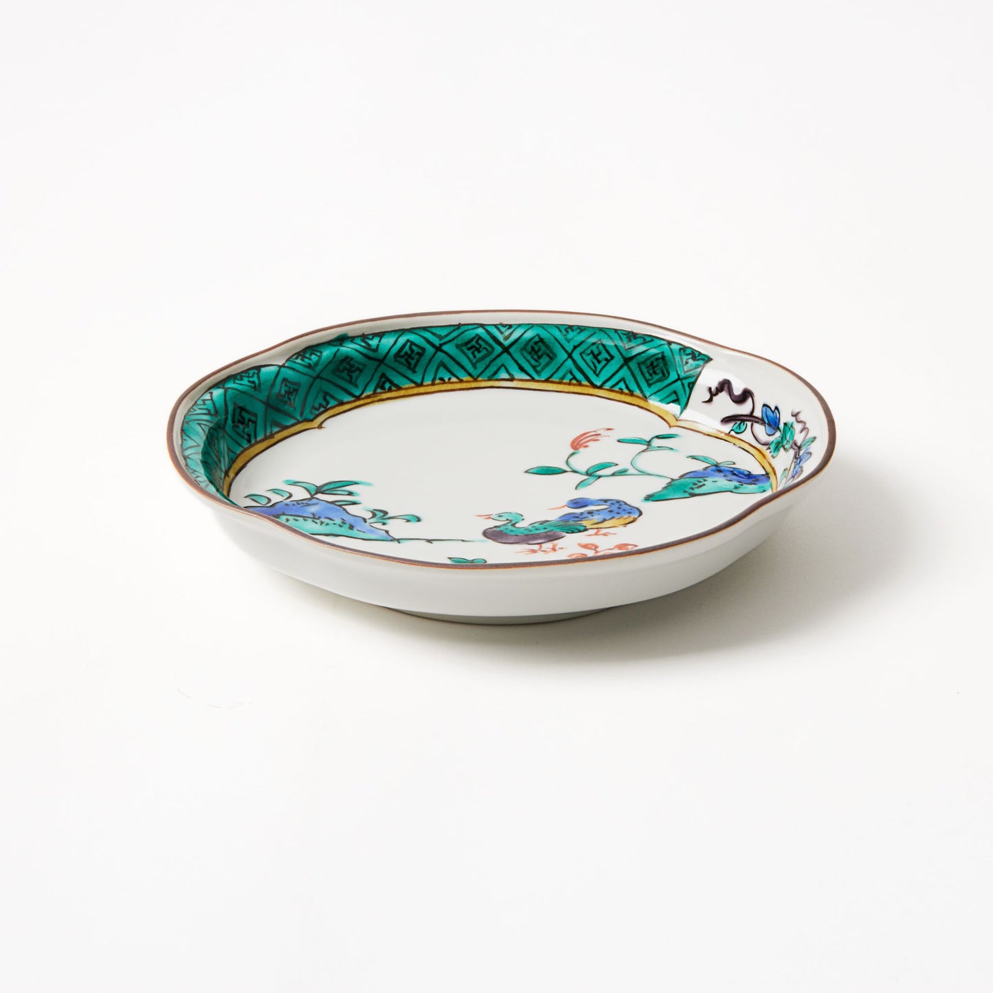 Kutani Duck Petal Rimmed Plate