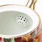 Interior strainer of the Kutani Blooming Flowers teapot, highlighting the functionality and design of traditional Japanese teaware.