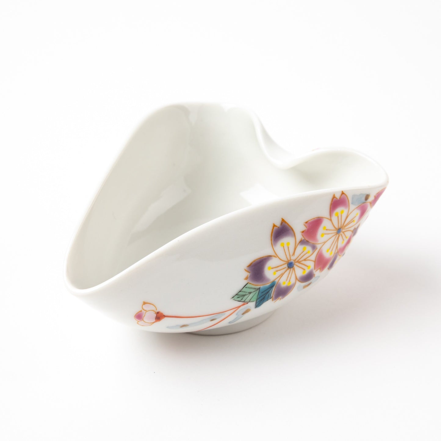 Hand-painted floral pitcher from Kutani Japanese Sakura tea set